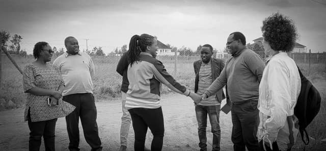 Researchers and residents in the field