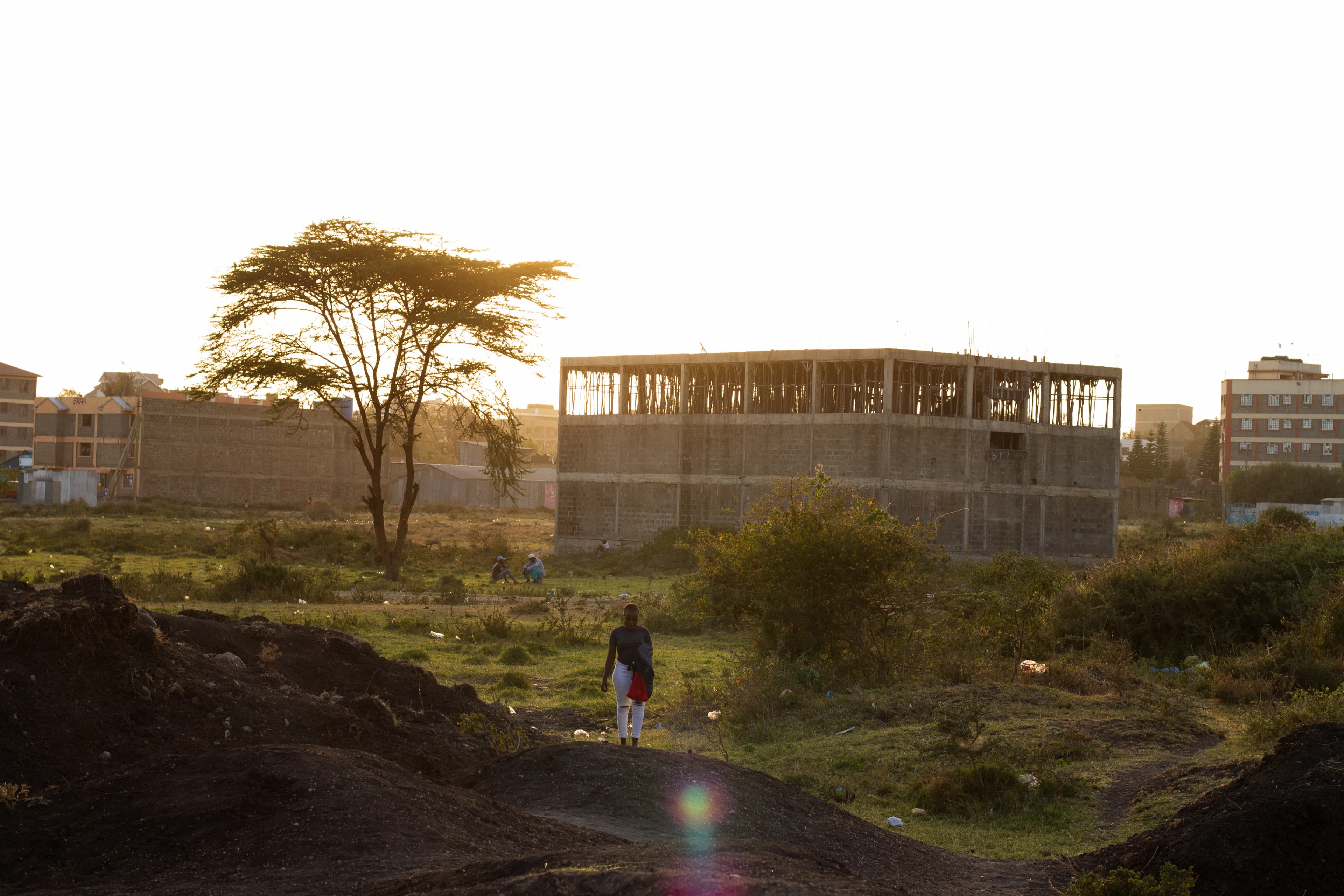 Aerial view of study area